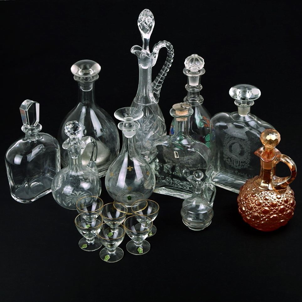 GLASKARAFFER, 10 st, Johansfors, Boda mfl.