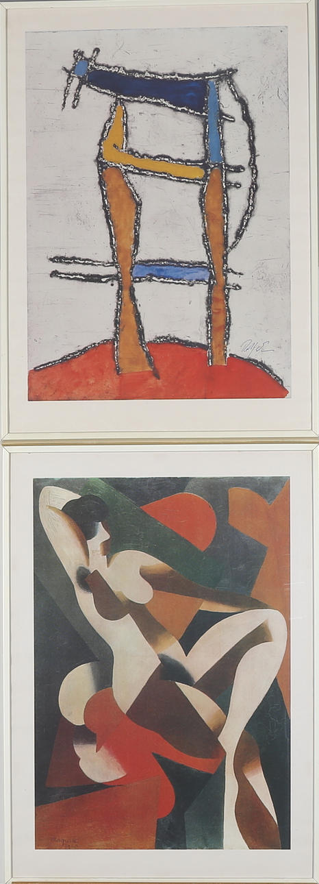 PARTI TAVLOR, 2 st, offsettryck, bl a Magritte.