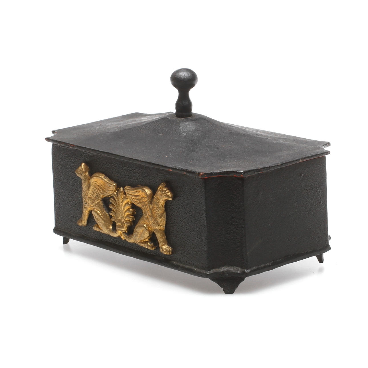 BURK MED LOCK, gjutjärn, empire, 1800-talets första hälft.