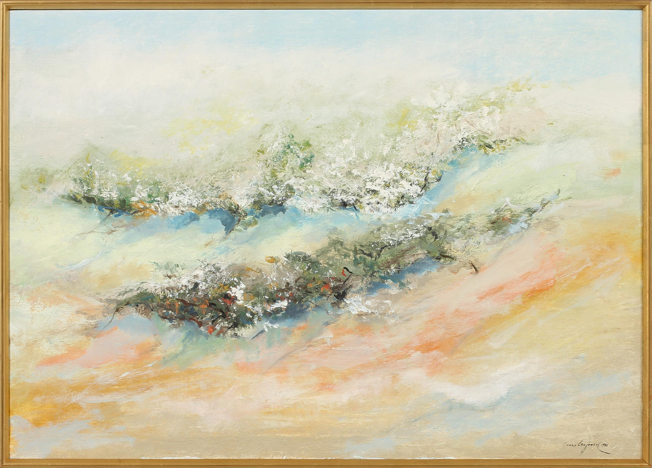 GEORG CRAFOORD. Landskaps komposition, olja på duk, signerad.