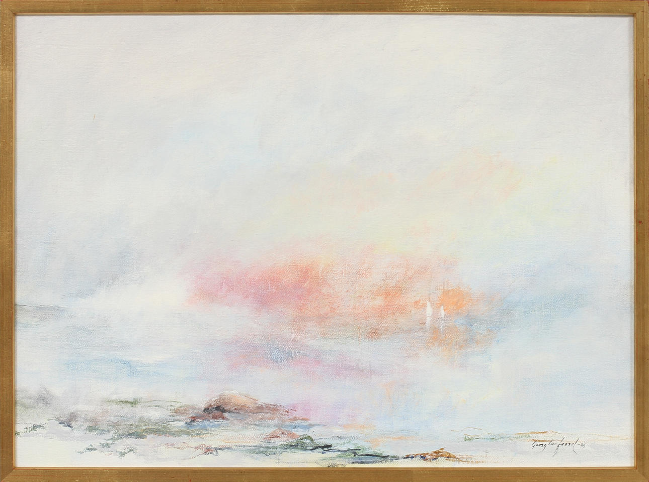 GEORG CRAFOORD. Kustlandskap, olja på duk, signerad.