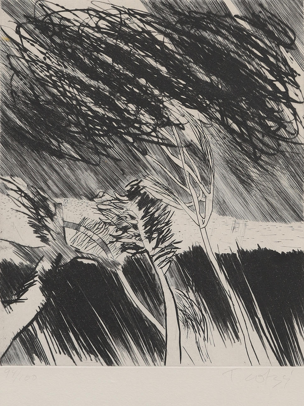 ULF TROTZIG. Etching, signed and numbered 94/100.