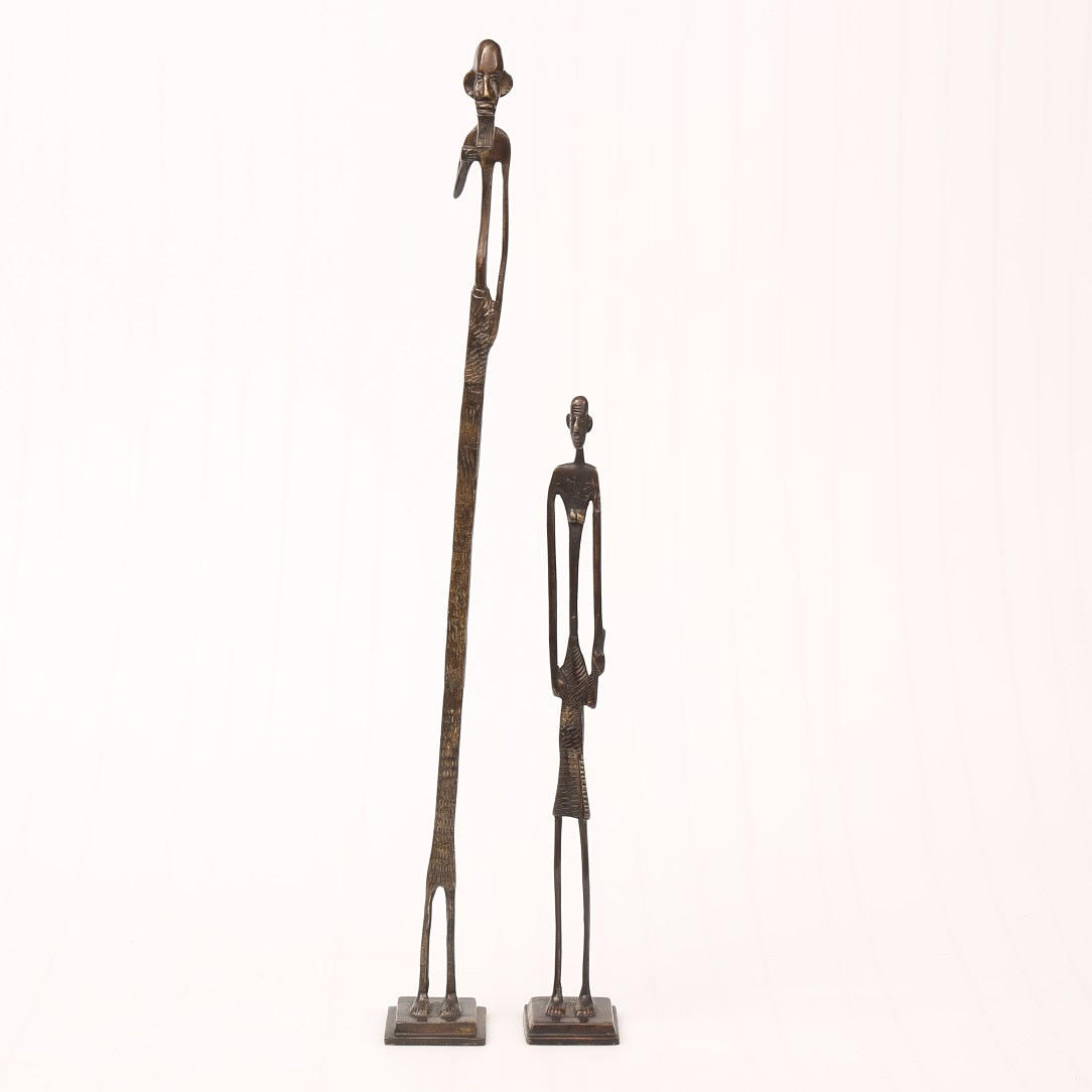 SKULPTURER, brons, 2 stycken.