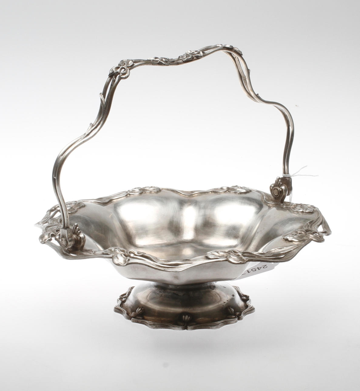 SKÅL med hänkel, nysilver, jugend, Forbes Silver Co. 1900-talets första hälft.