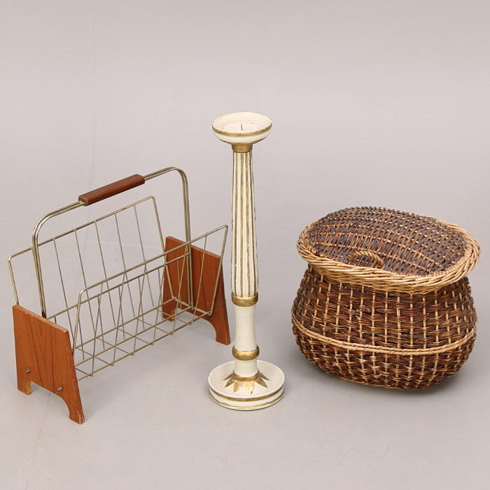 KORG, TIDNINGSKORG, GOLVLJUSSTAKE.