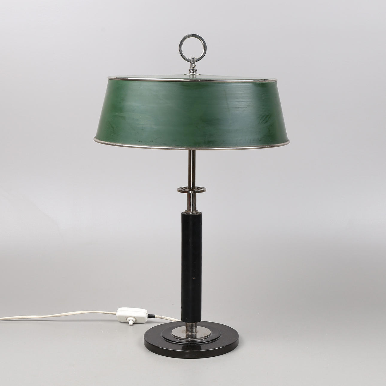 TABLE LAMP, tin/metal/bakelite, funky, 1930s/40s.
