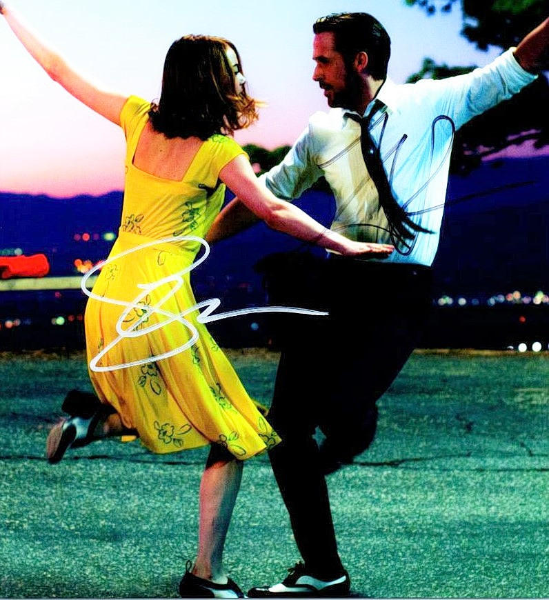 EMMA STEN OCH RYAN GOSLING: ORIGINAL AUTOGRAF.