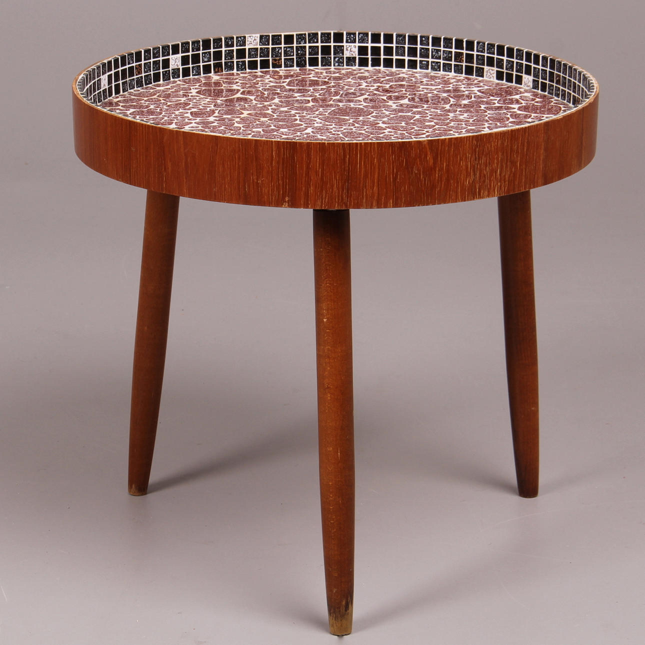 BORD, teak samt mosaik, 1900-talets mitt.