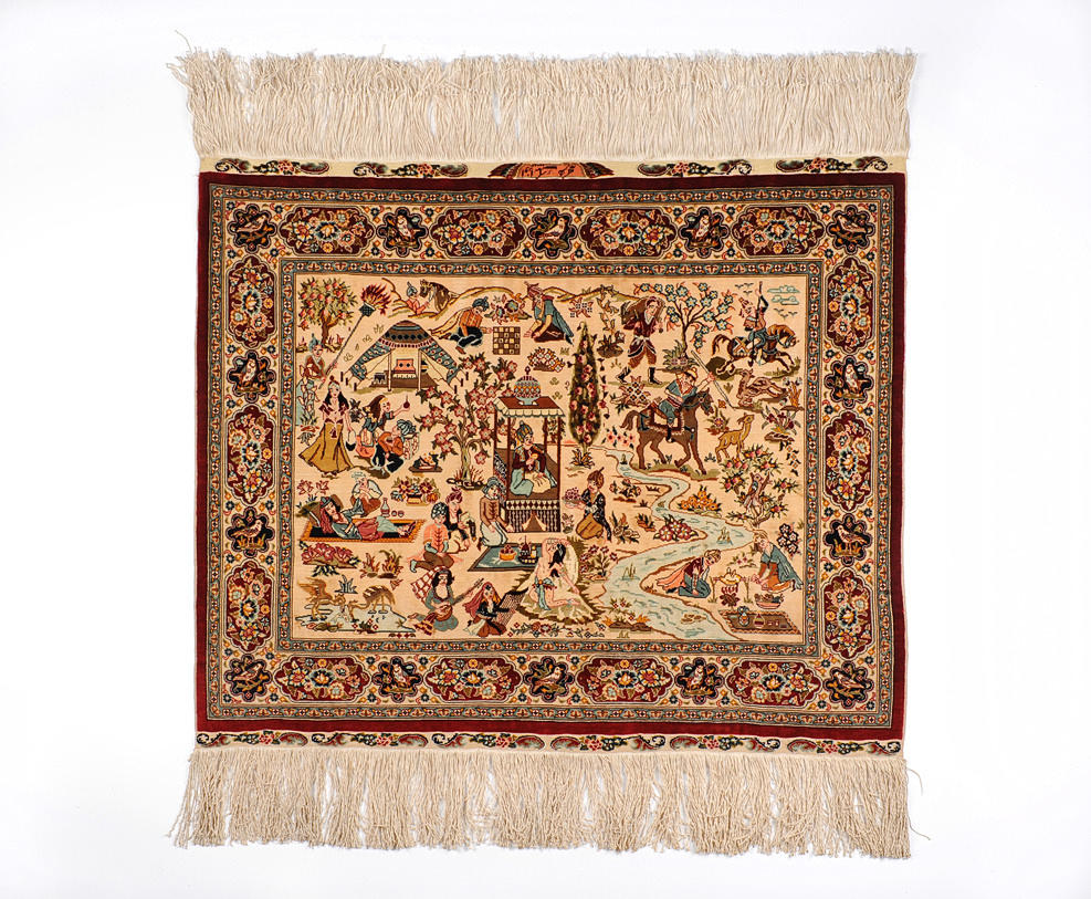 KINESISKA HEREKE. Silke på siden 1900-tal. 82 x 69 cm ca. 1 400 000 knot/kvm.