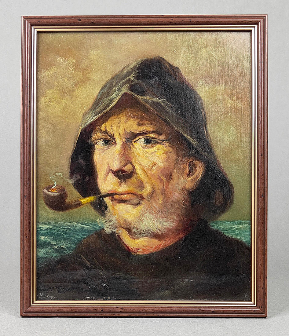 ANTIK MÅLNING SAILOR, okänd konstnär.