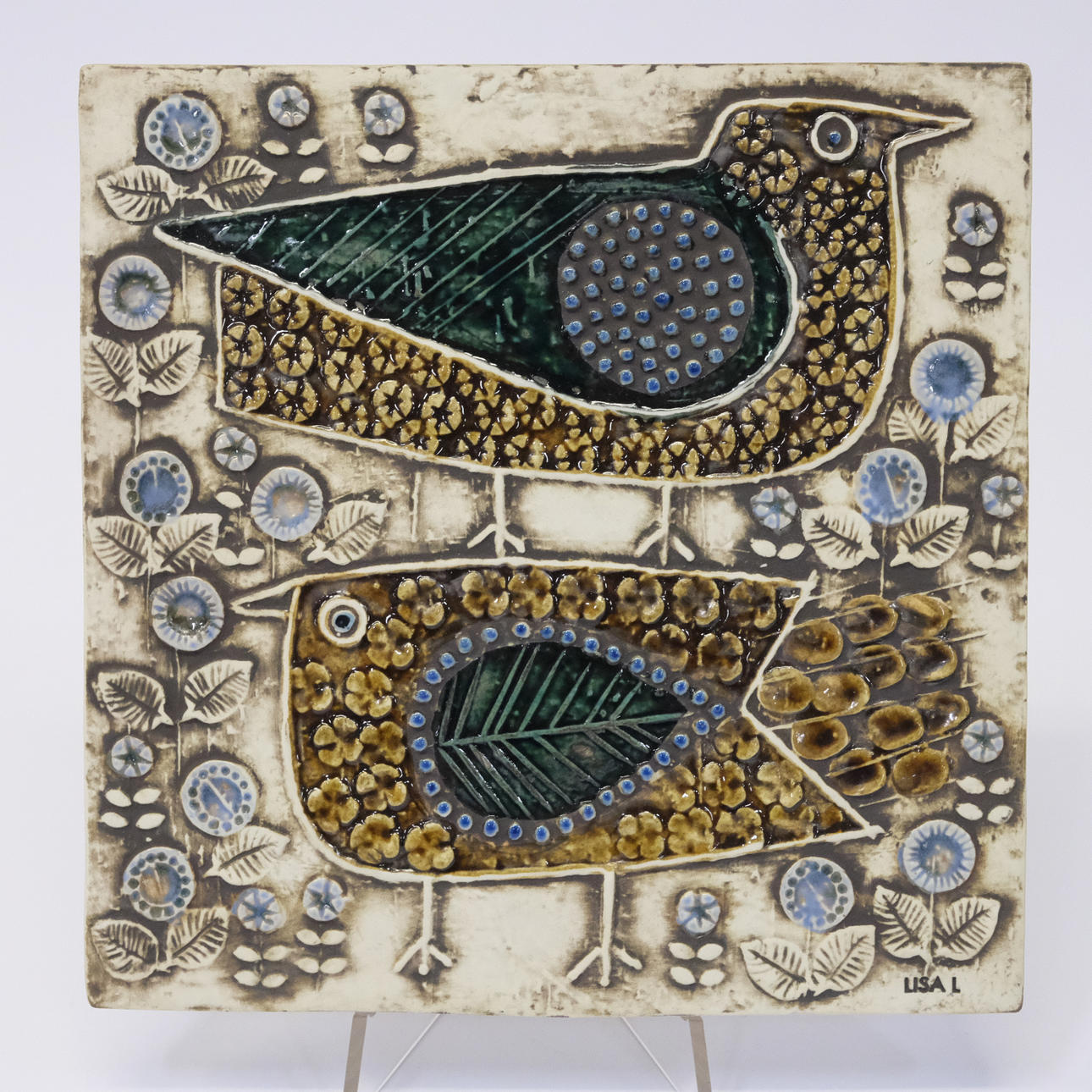 LISA LARSSON. WALL PLATE WITH BIRDS.