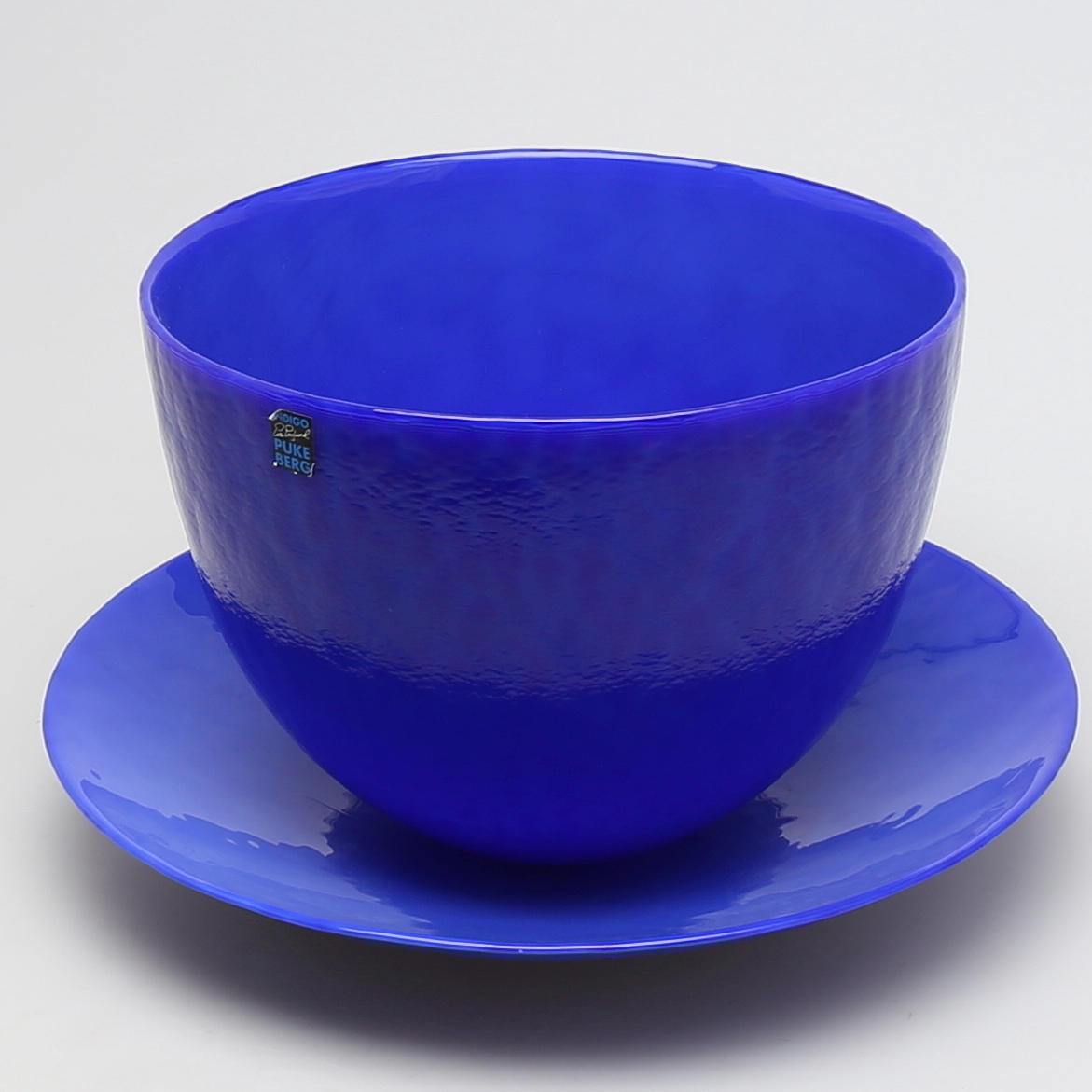 FAT samt SKÅL i glas, Eva Englund, Bl. a "Indigo", Pukeberg, signerad.