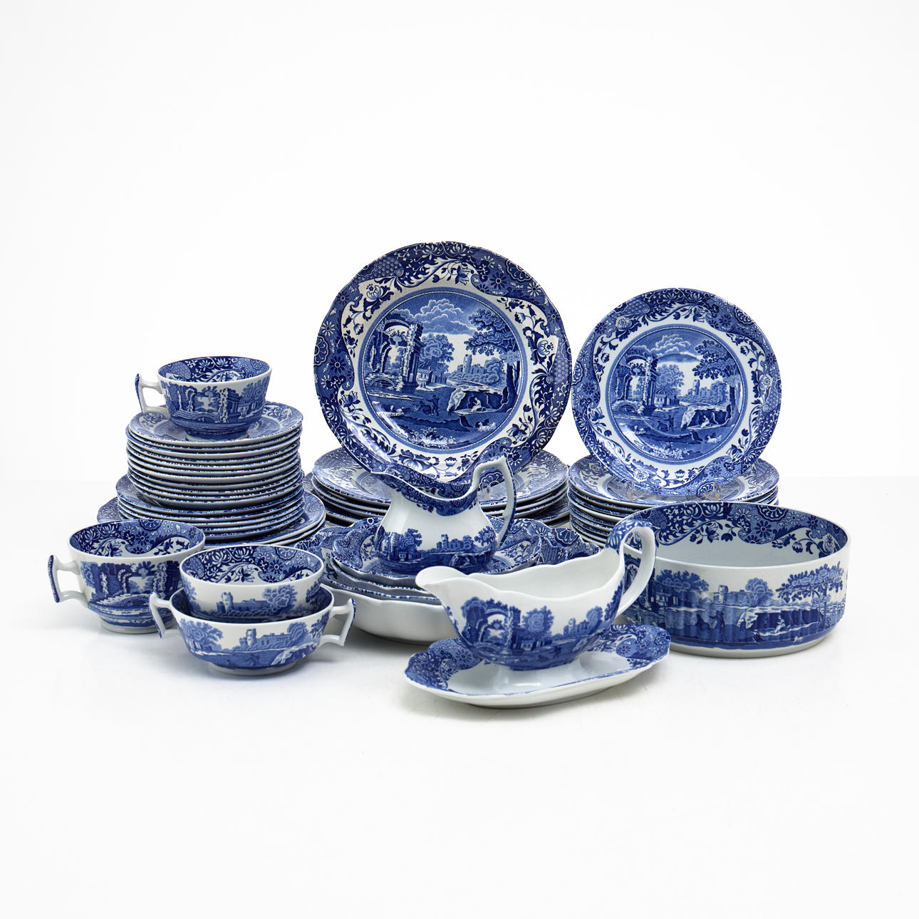 VAJILLA, aproximadamente 51 dl "Spode", marcado, "Spode, Inglaterra, Italiano, Spode Design.