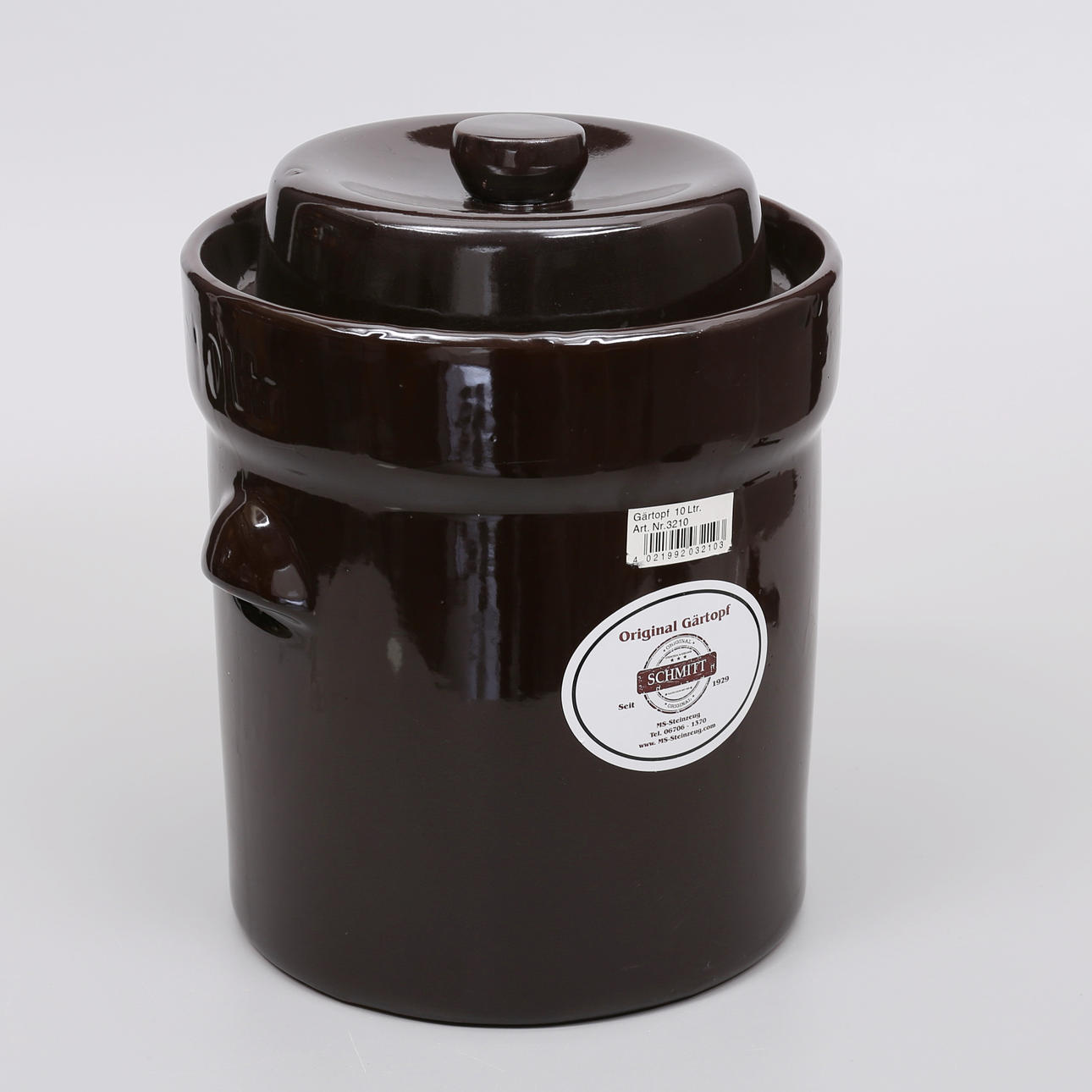 Fermenteringskruka 10 liter + viktstenar, Gärtopf.