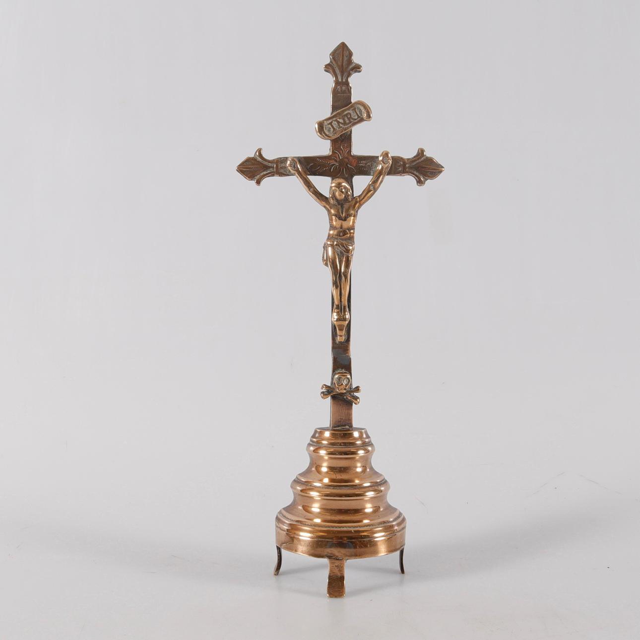 CRUCIFIX, bronze, 18th century.