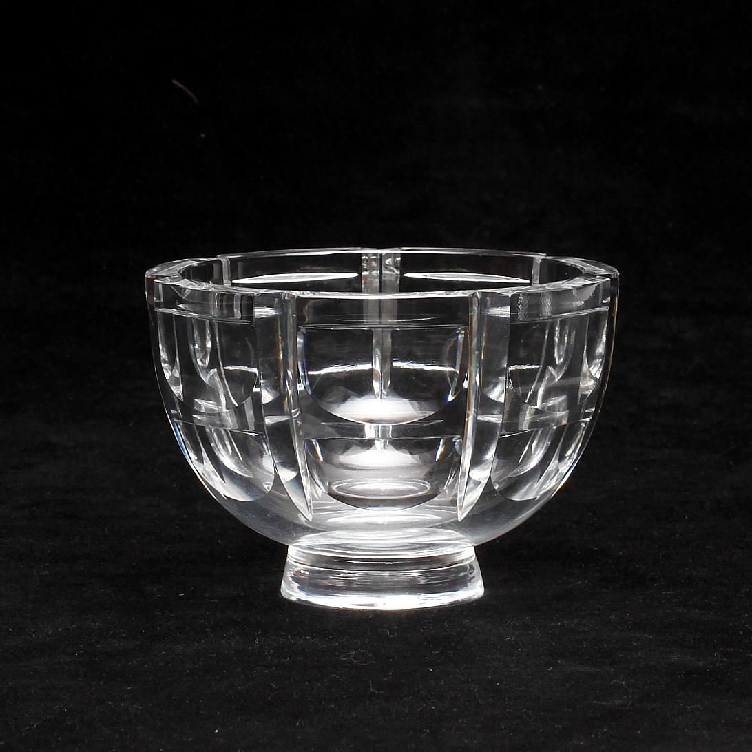 SKÅL, glas. "Tusen Fönster" Simon Gate. Orrefors. Sverige.