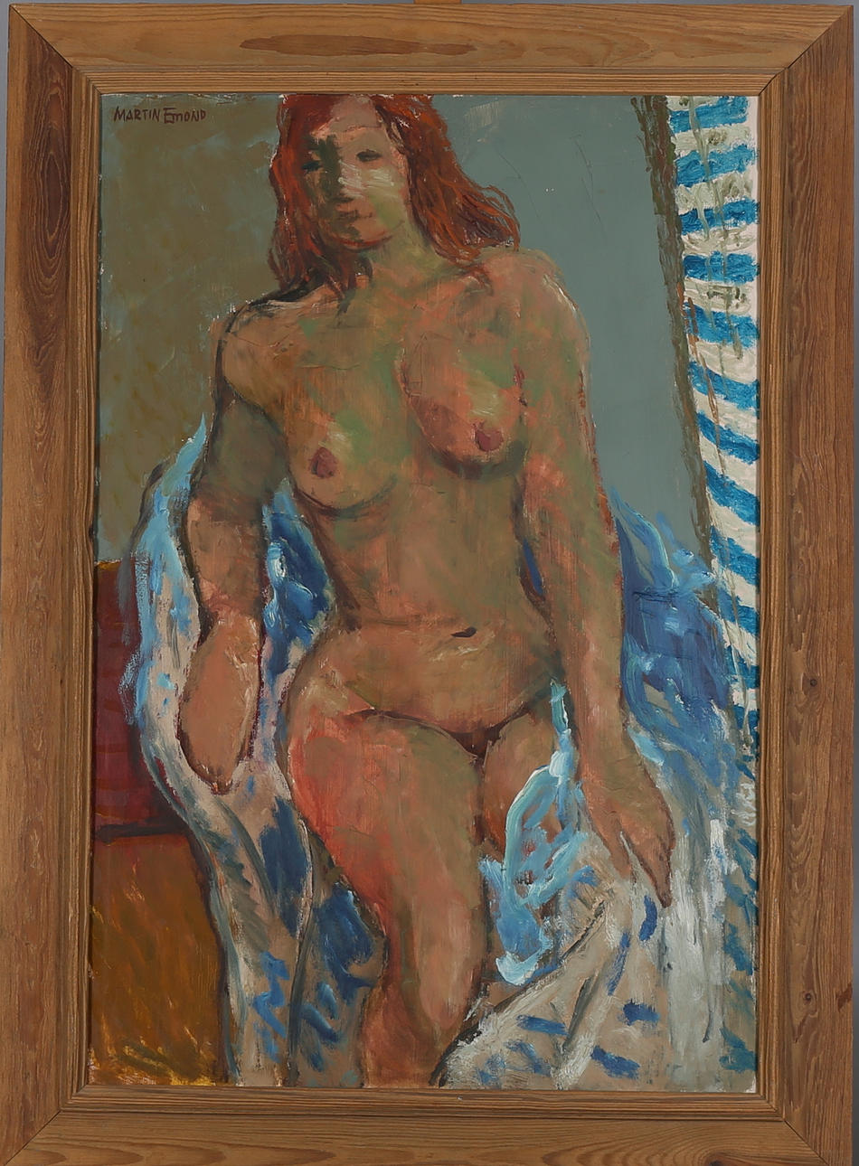 MARTIN EMOND. Modell, olja på pannå, signerad.