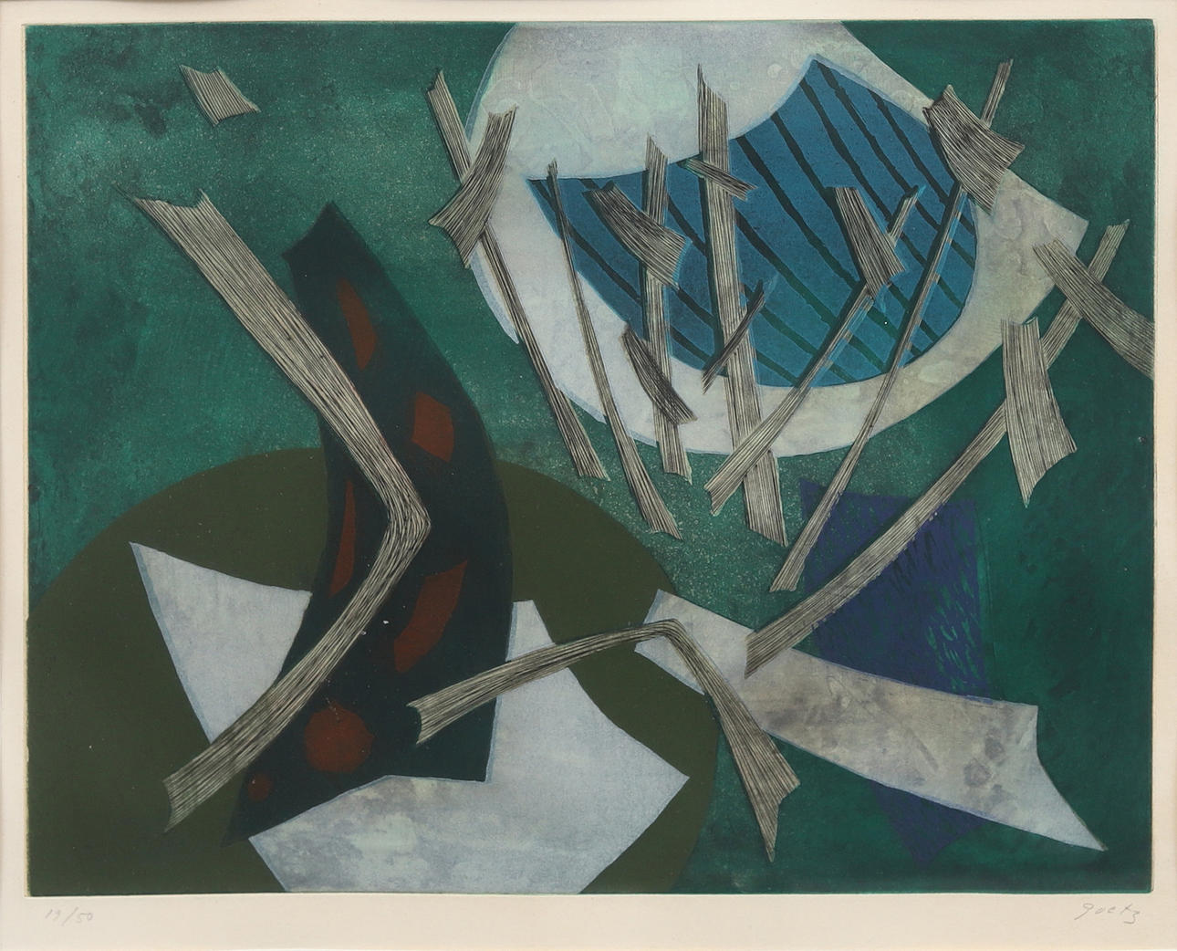 HENRI GOETZ. Composition, etching, signed and numbered.