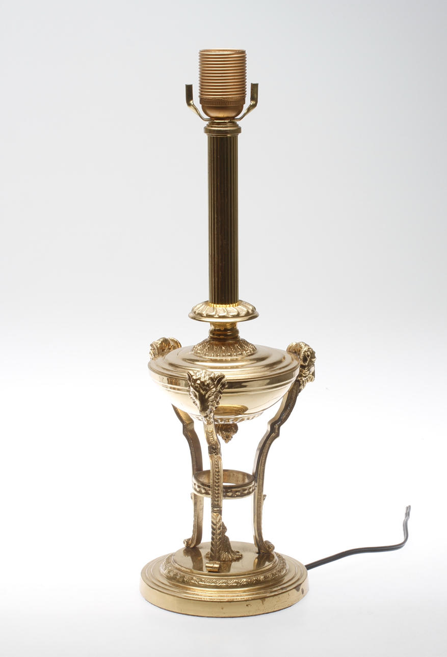 BORDSLAMPA, mässing, empirstil, 1900-tal.