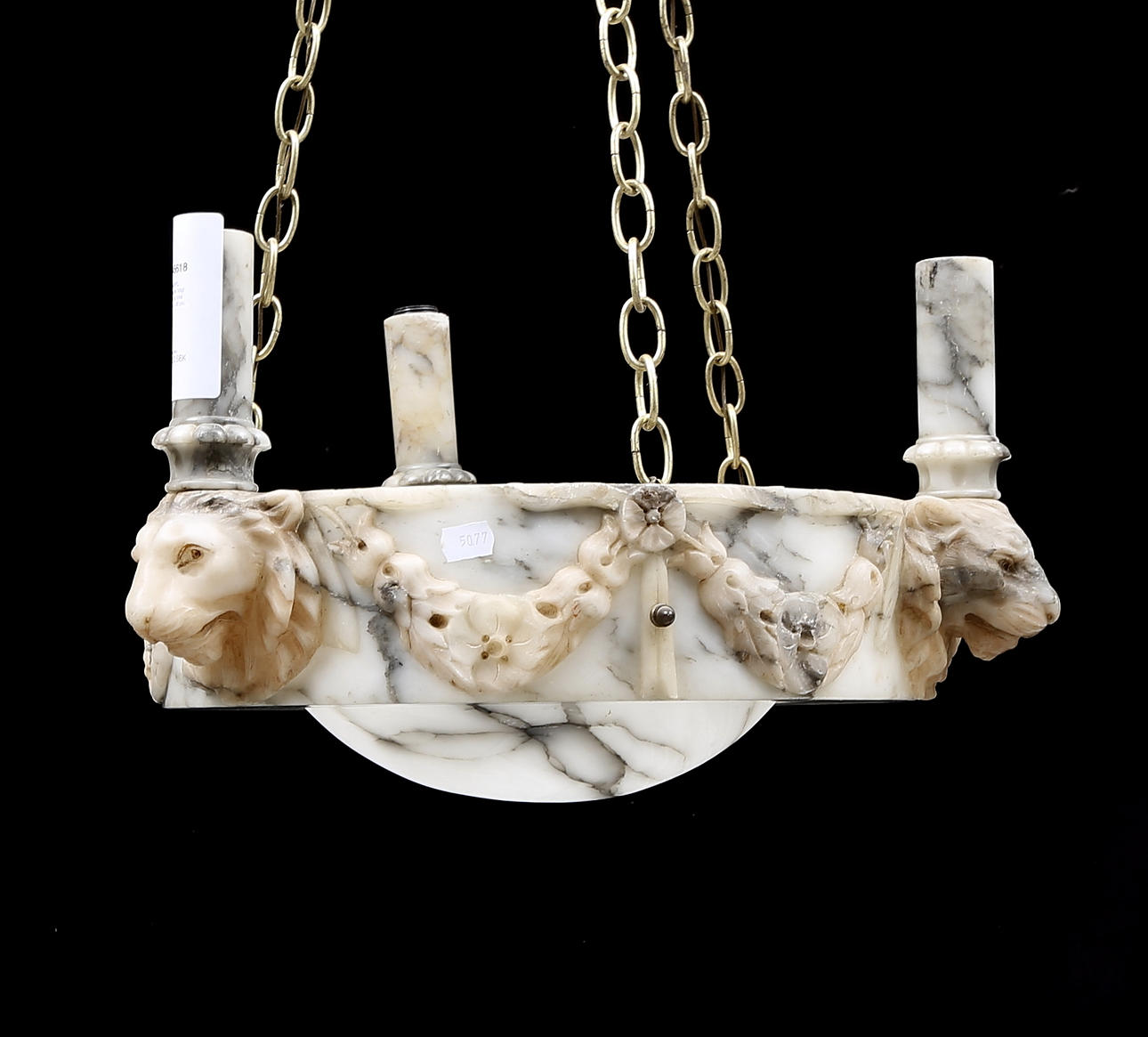 TAKAMPEL, alabaster, tidigt 1900-tal, total höjd ca. 90 cm.