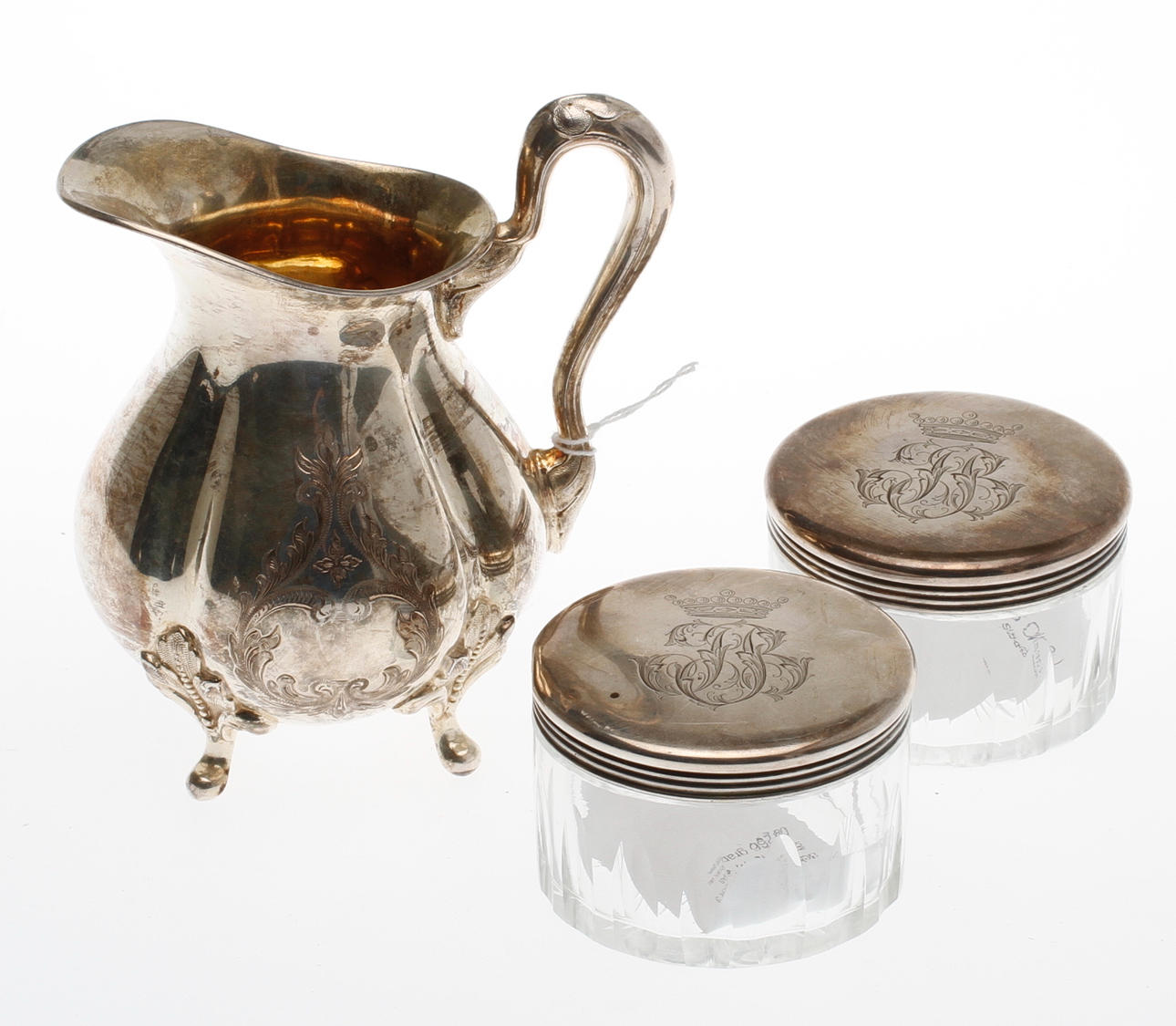 PARTI SILVER, 3 delar, GAB, Stockholm, vikt ca 266 gram.