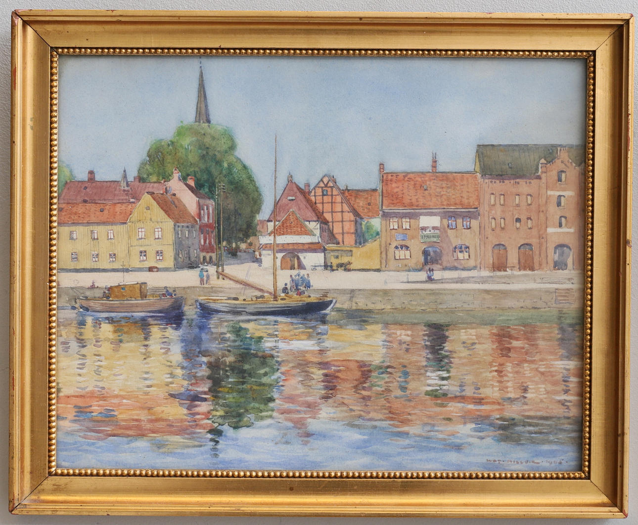 WAT MILLER. watercolour, signed and dated 1905.