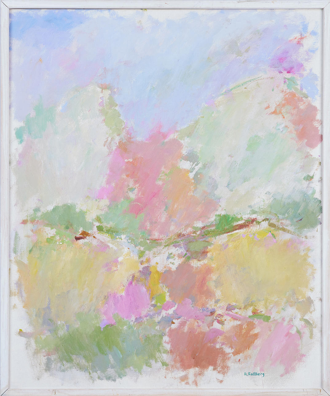ARNE FALLBERG (1944-2000). abstract composition, oil on canvas, signed ...