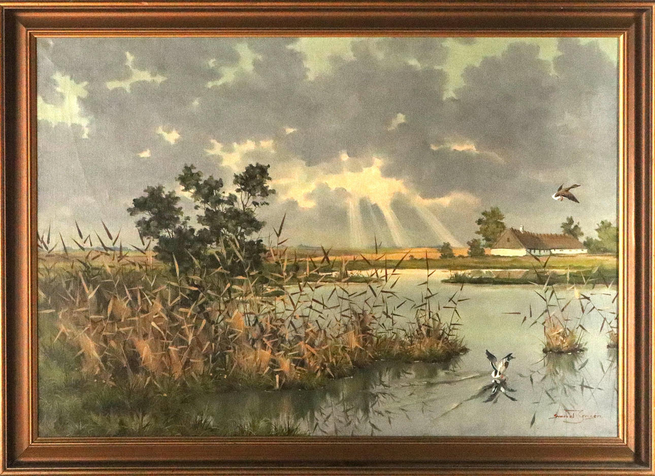 SVEND JENSEN. Oil on canvas, signed.