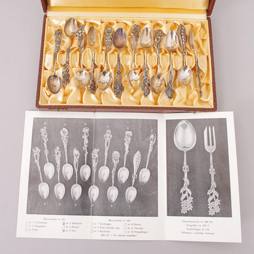 MOCKASKEDAR, silver, "Svenska floran".