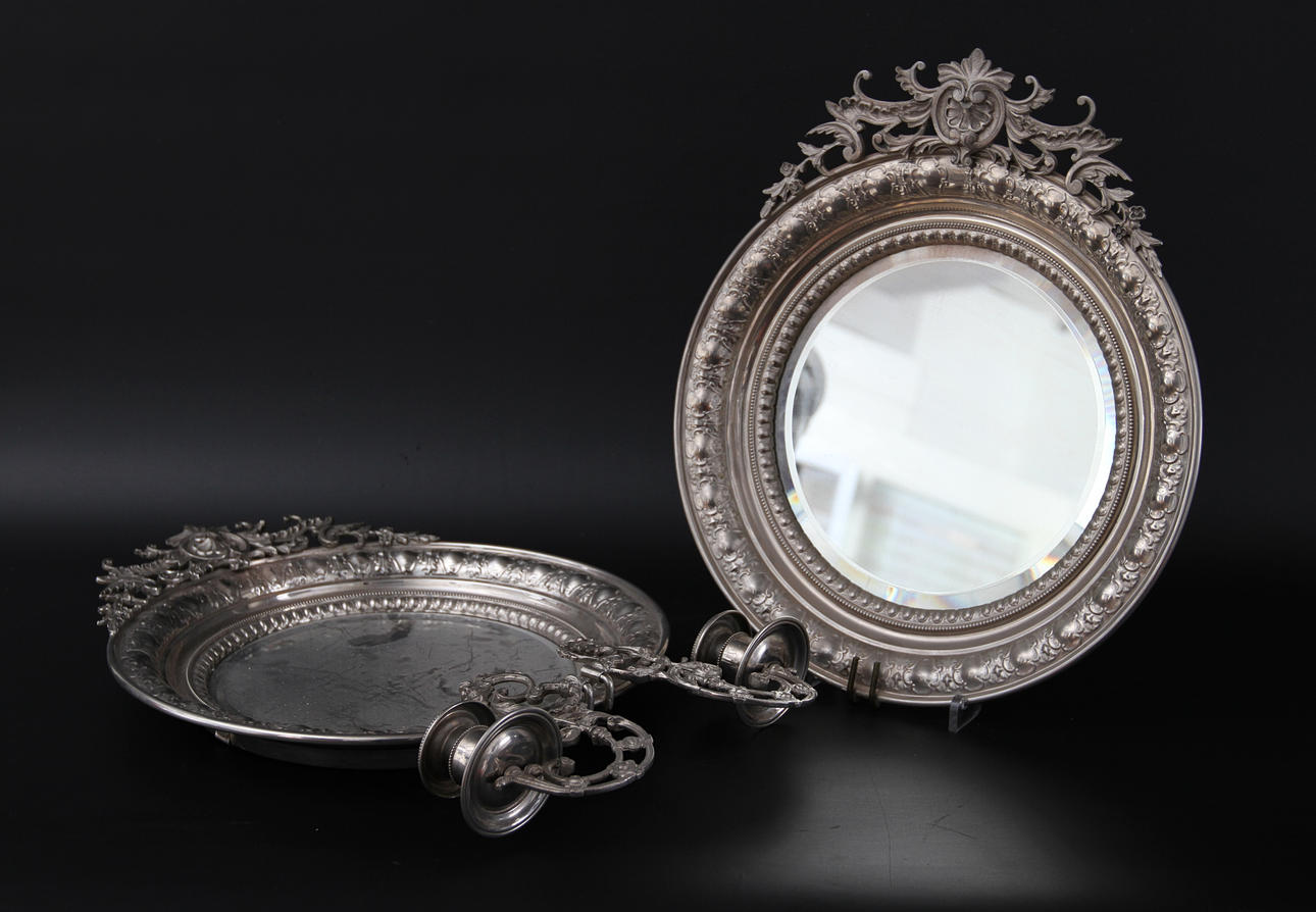 SPEGELLAMPETTER, ett par, nyrennäsans, 1800/1900-tal.