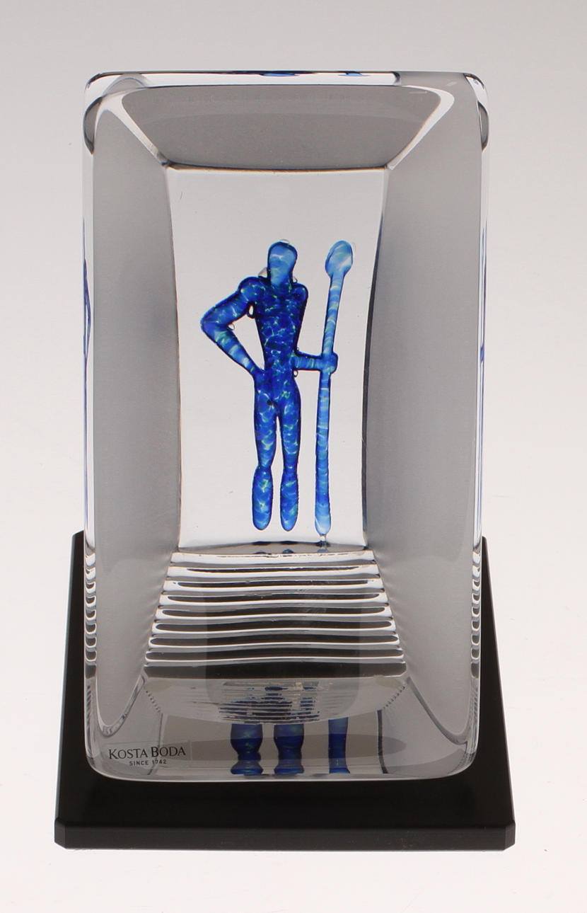 SKULPTUR, glas, Bertil Vallien, signerad.