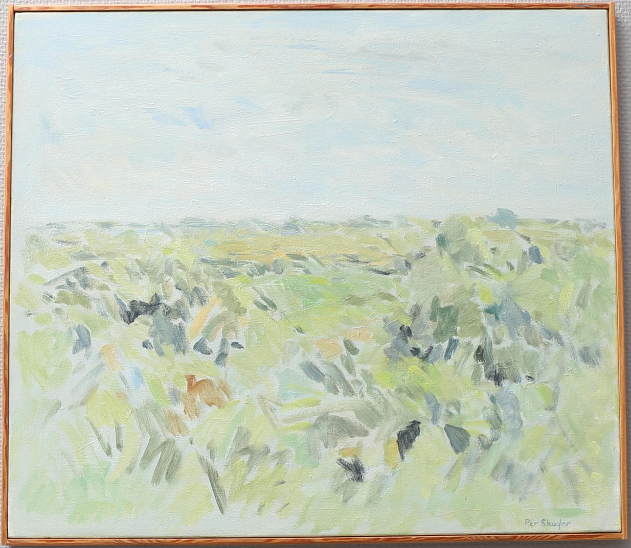 PER SKOGLER. "Junialvar". Olja på duk, signerad.