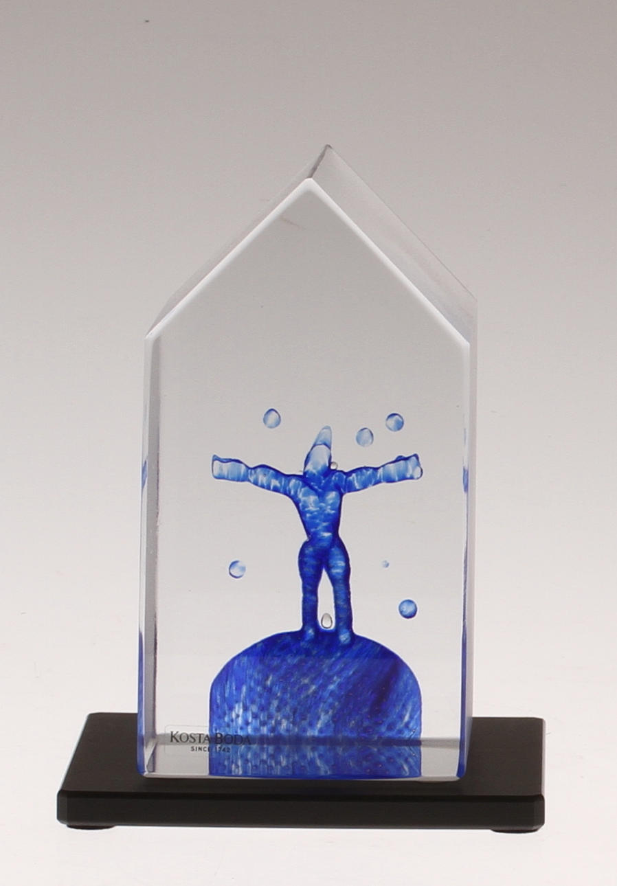 SKULPTUR, glas, Bertil Vallien, signerad.