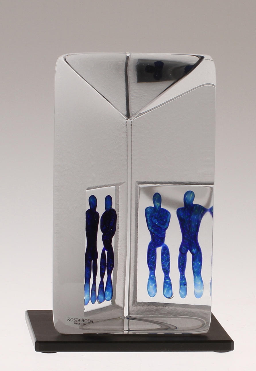 SKULPTUR, glas, Bertil Vallien, signerad.