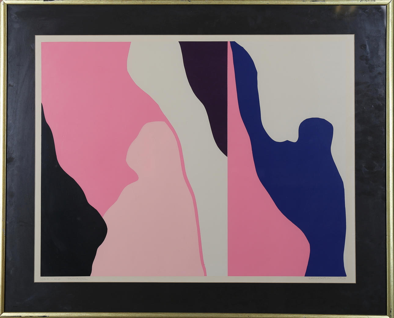 LARS KARLMARK. "Semia - Mia", färglitografi, provtryck, signerad Karlmark och daterad 1967.