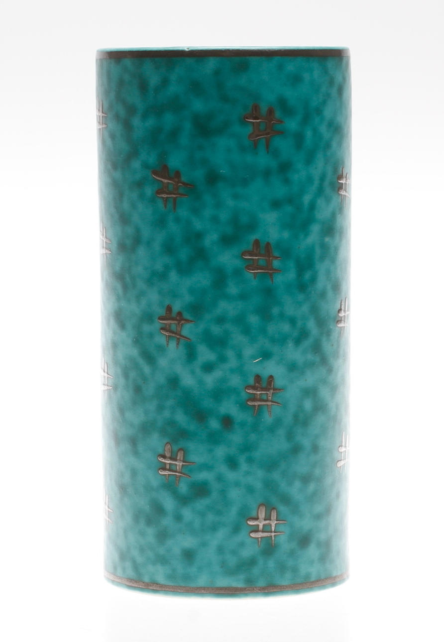 VAS, stengods, "Argenta", Wilhelm Kåge, Gustavsberg, 1930.