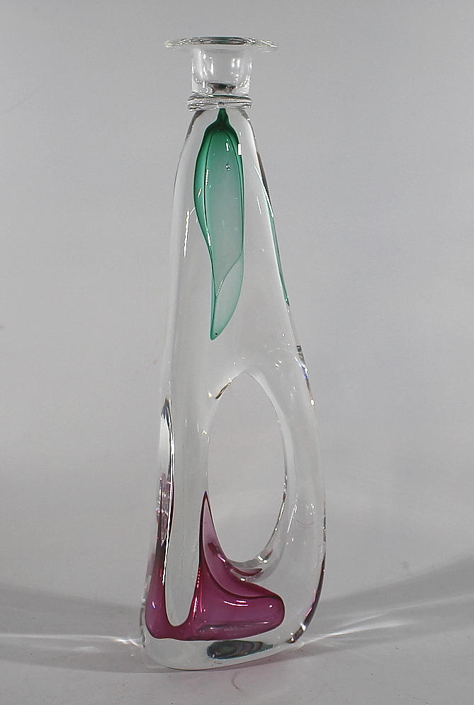 LJUSSTAKE, glas, signerad Adam Jablonski.