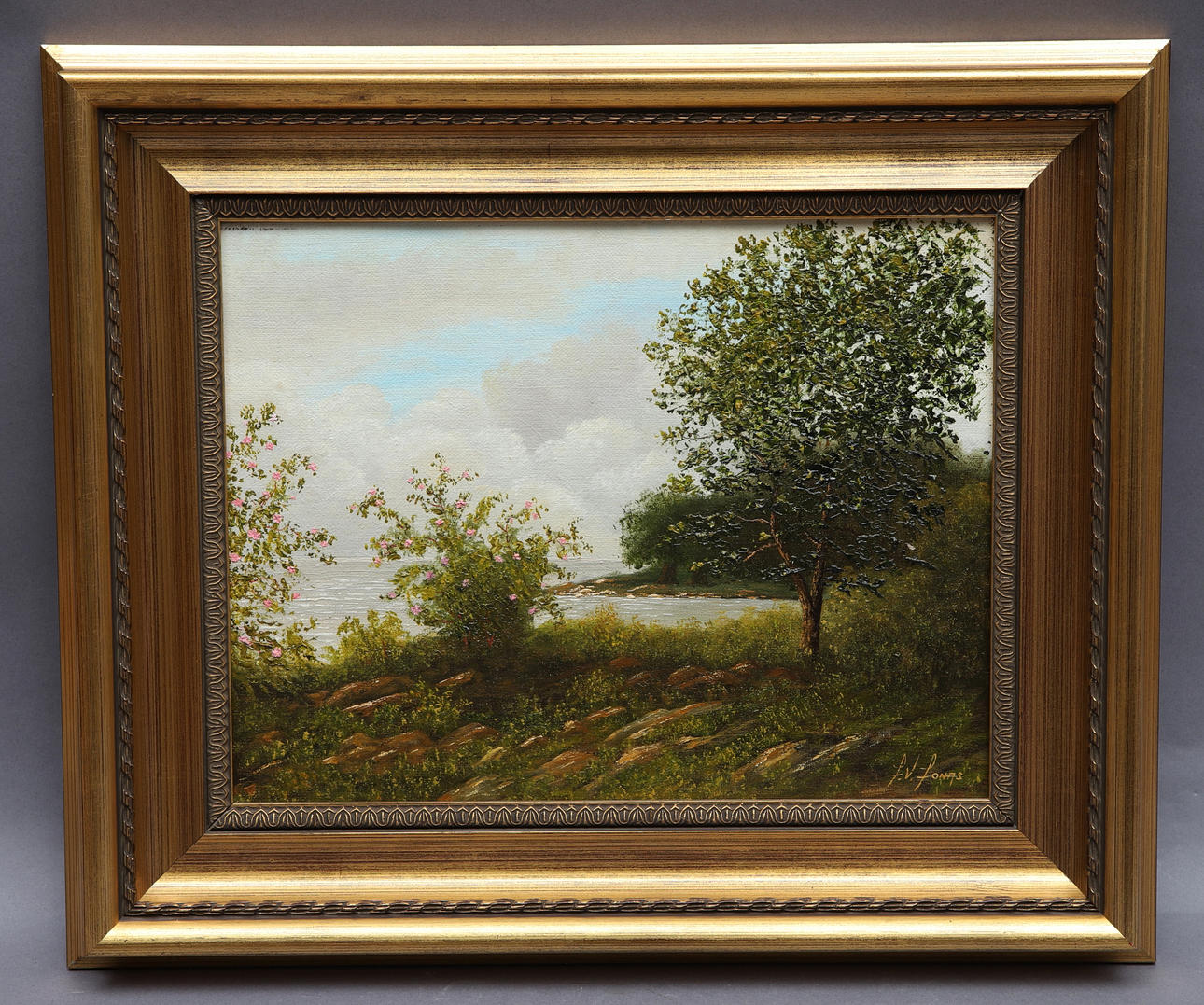 VERNER JONASSON. oil on canvas, Landscape, Signed.