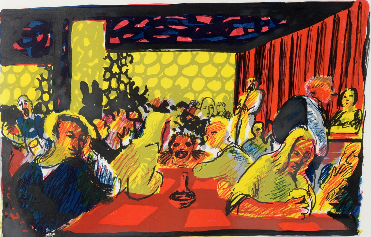 PETER DAHL. Färglitografi.