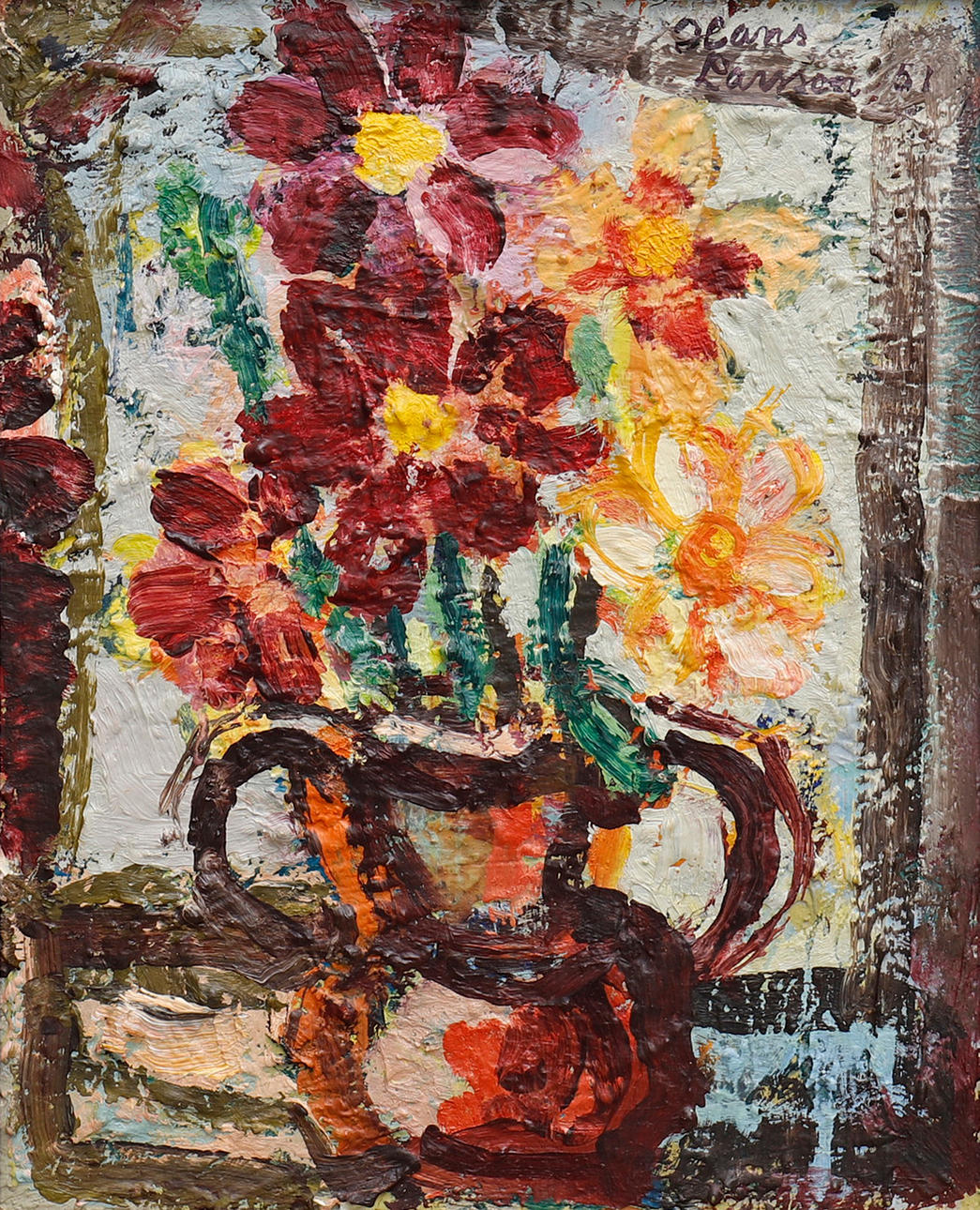 HANS LARSSON. FLOR BODEGÓN.