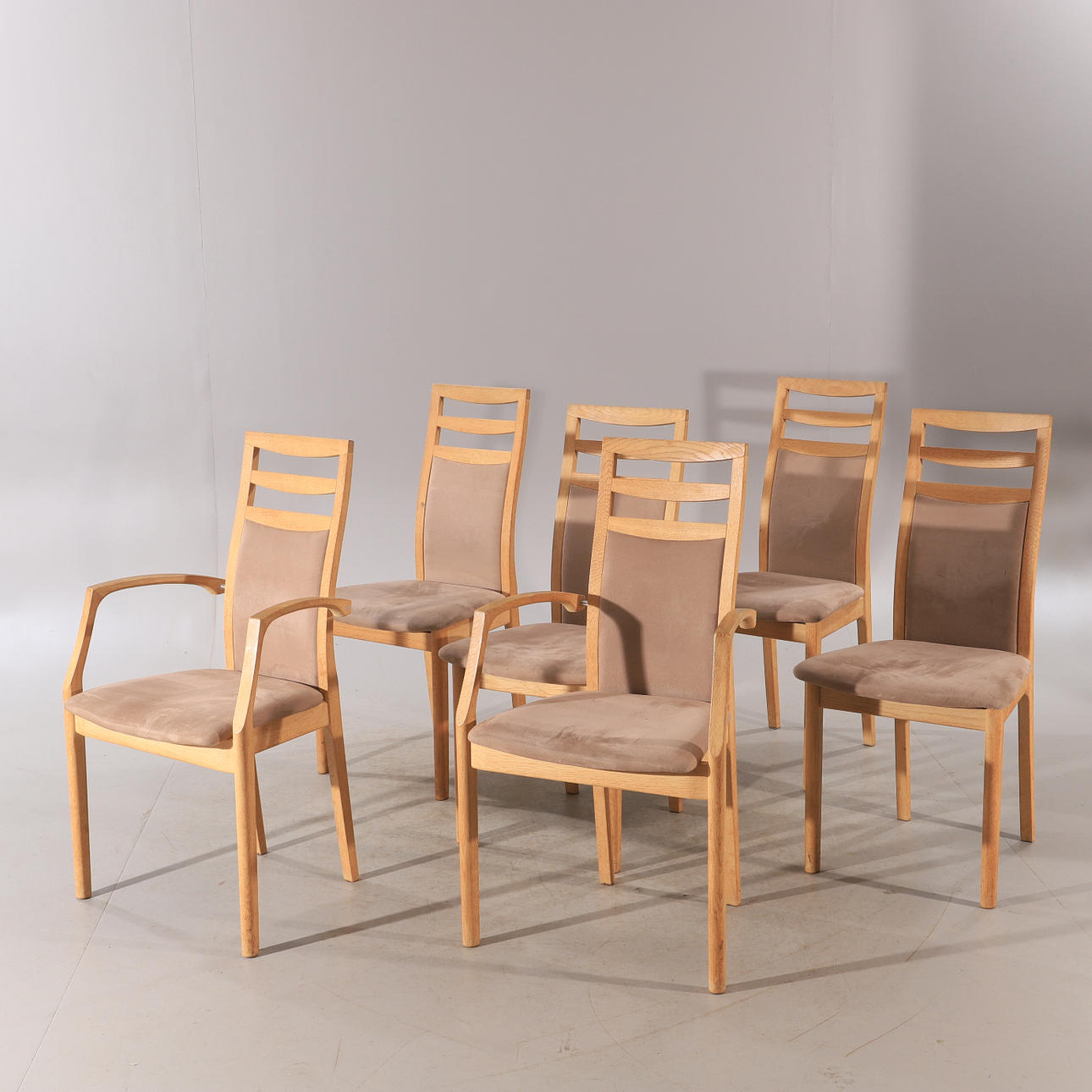 SPISESTOLE, 4+2 stk., Høffer, Danmark.
