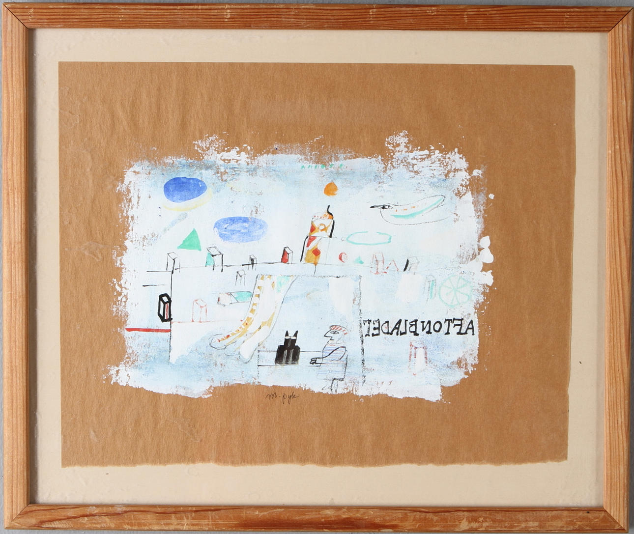 MADELEINE PYK. blandteknik på papper, signerad.