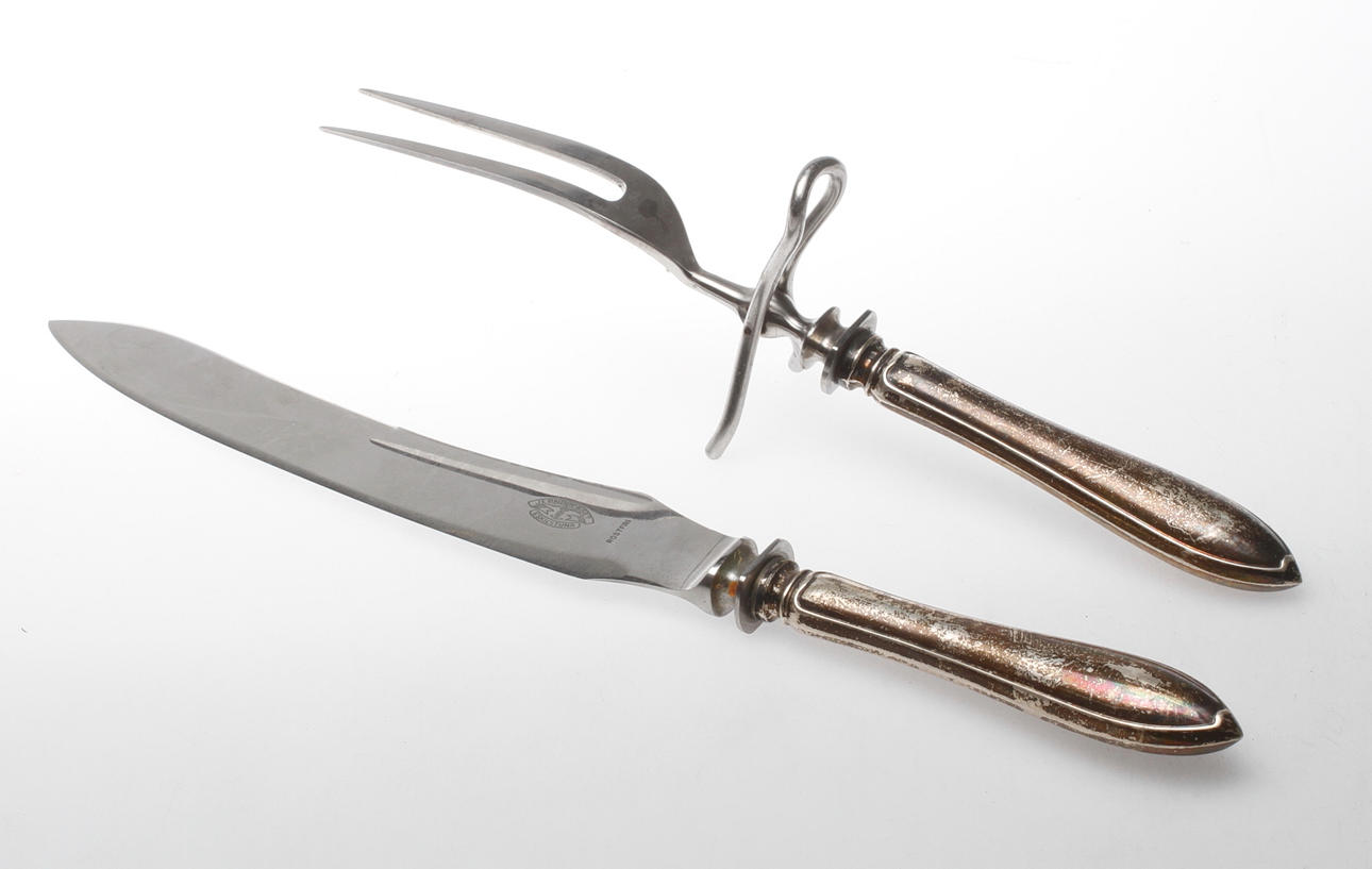 SKINKBESTICK, silver, "Svensk spets", GAB, Stockholm, 1931-33, total vikt ca. 326,6 gram.