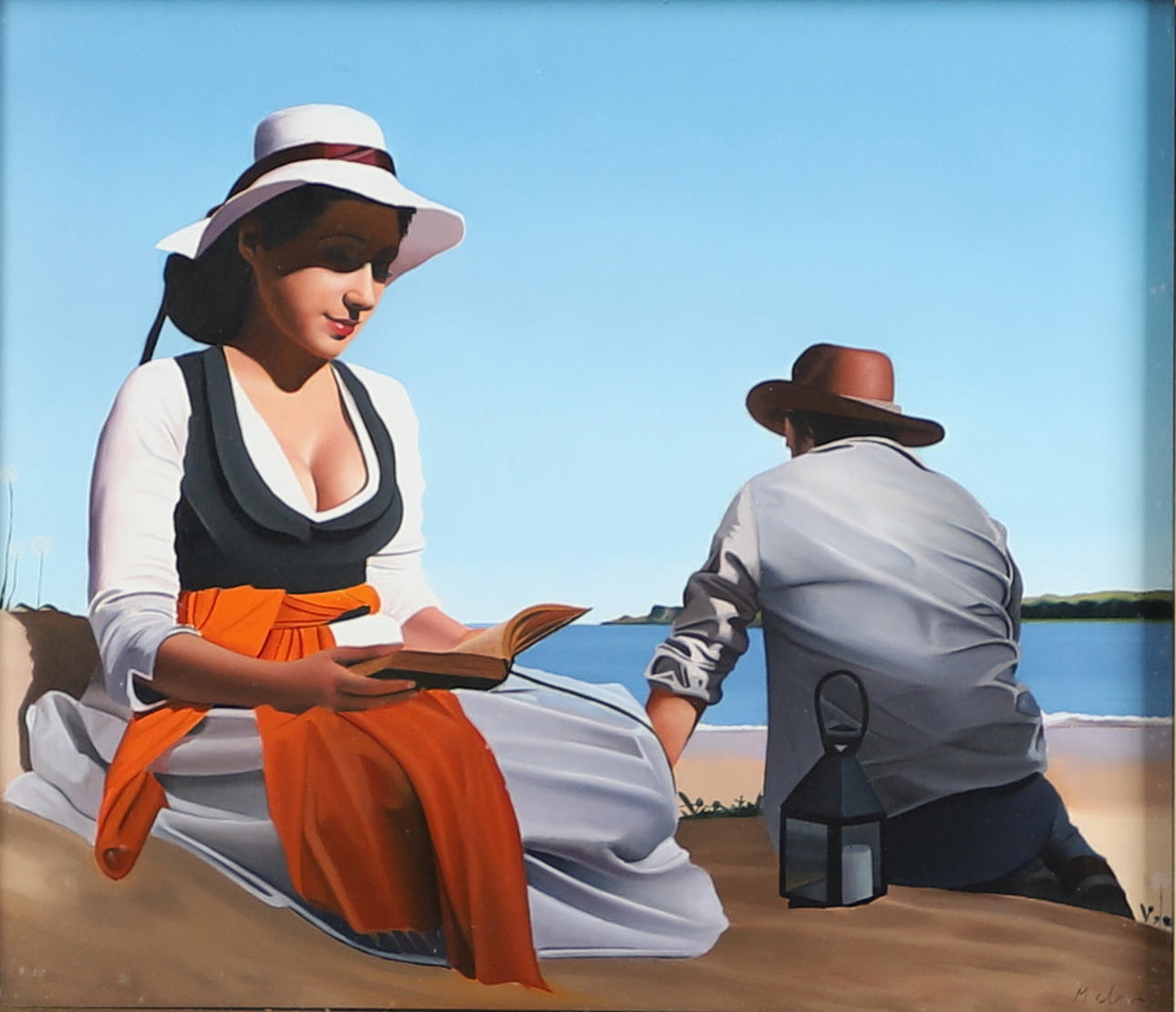 MICHAEL DE BONO (B.1983). READING IN THE DAPPLED SHADE.
