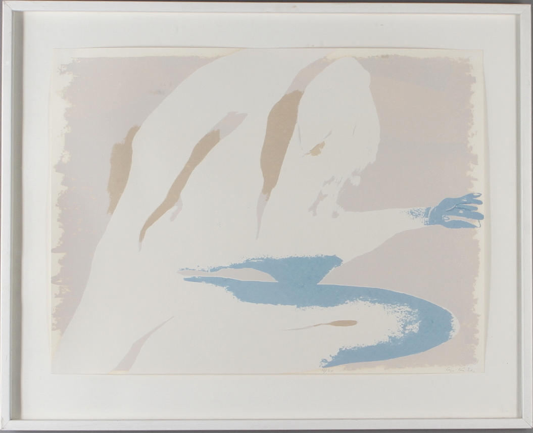 LAGE LINDELL. litografi, figurkomposition, signerad samt numrerad.