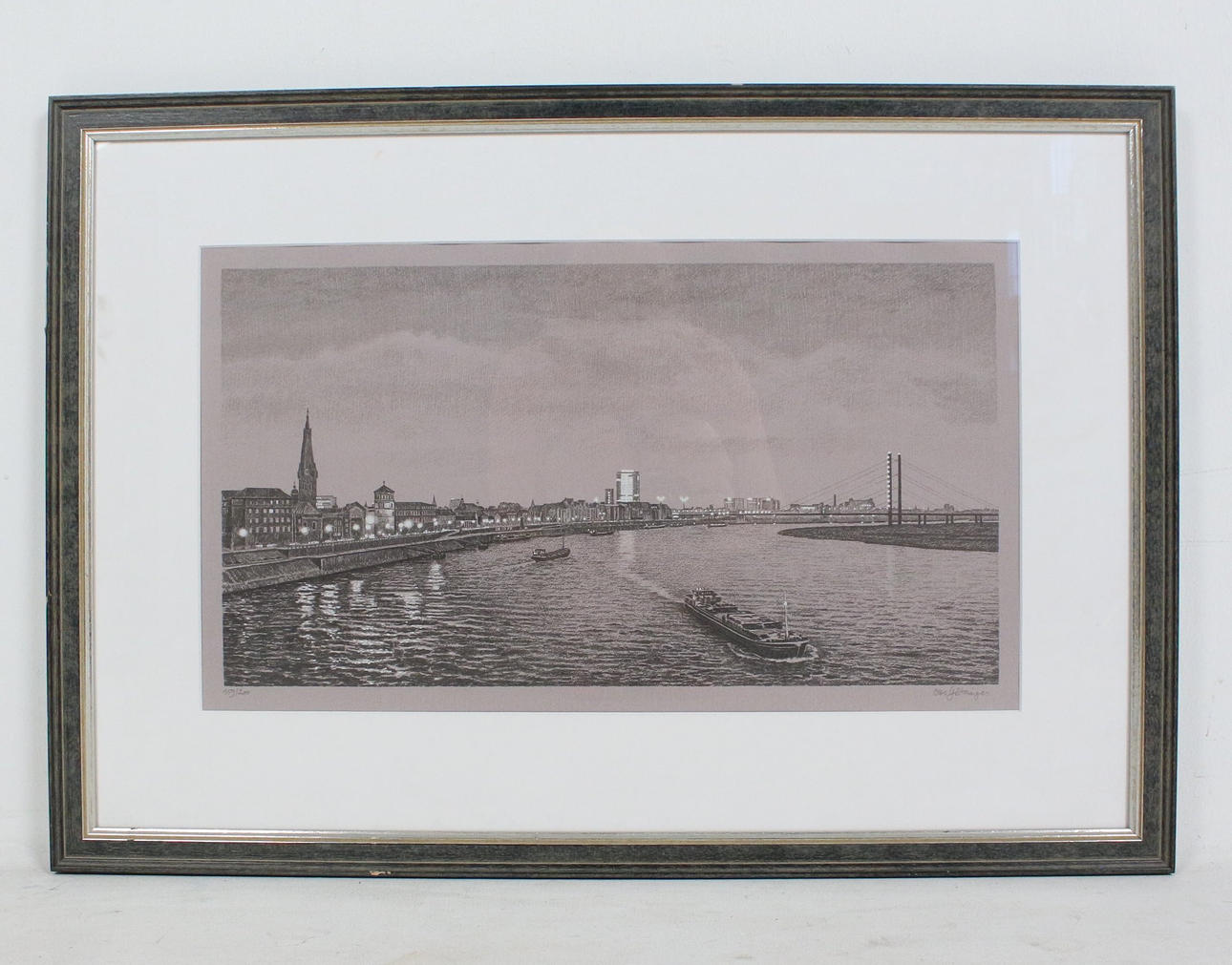OTTO GÖTZINGER (bk). 'Düsseldorf', Lithographie, signiert.