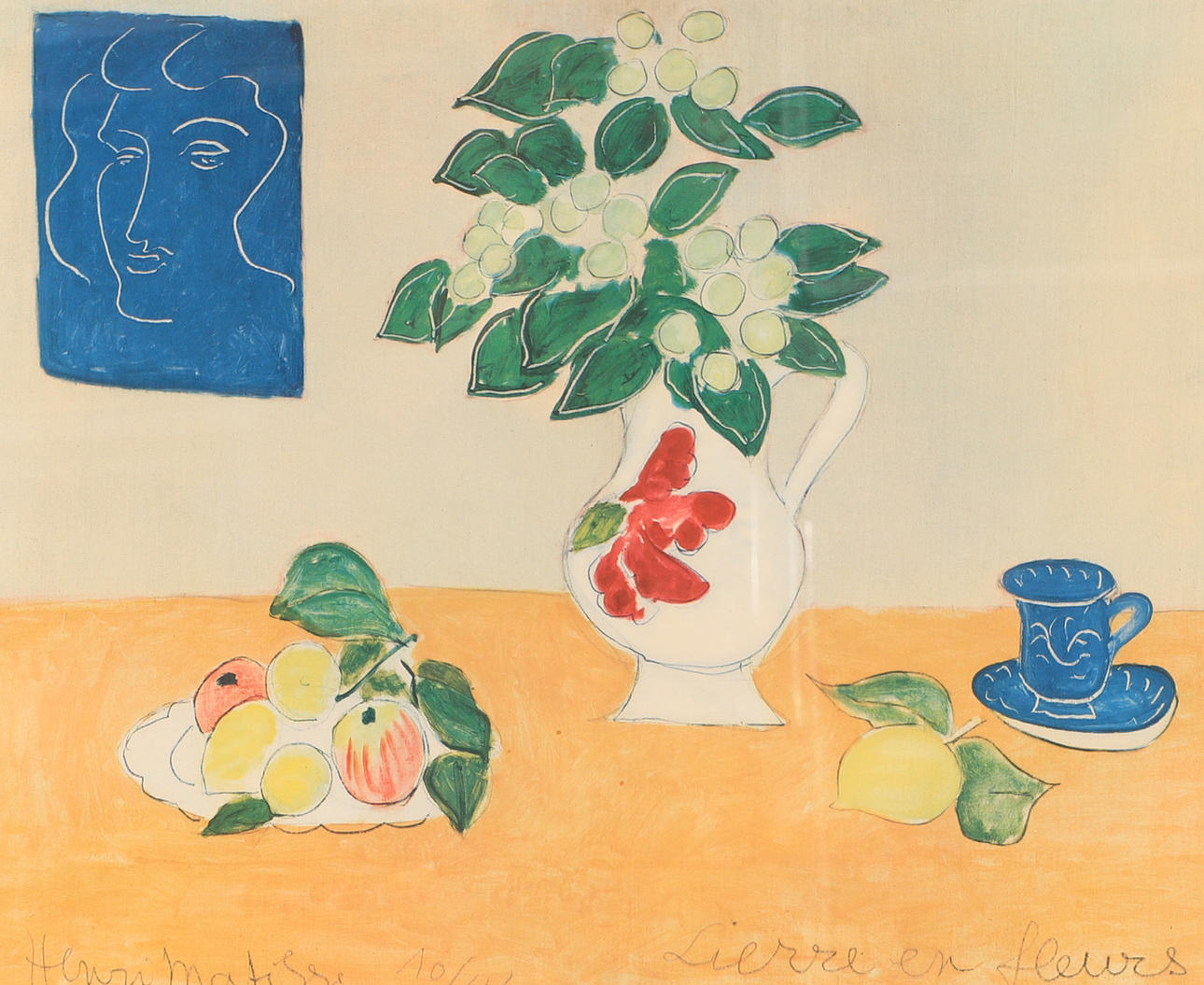 HENRI MATISSE. EFTER. Stilleben med blomster, print.