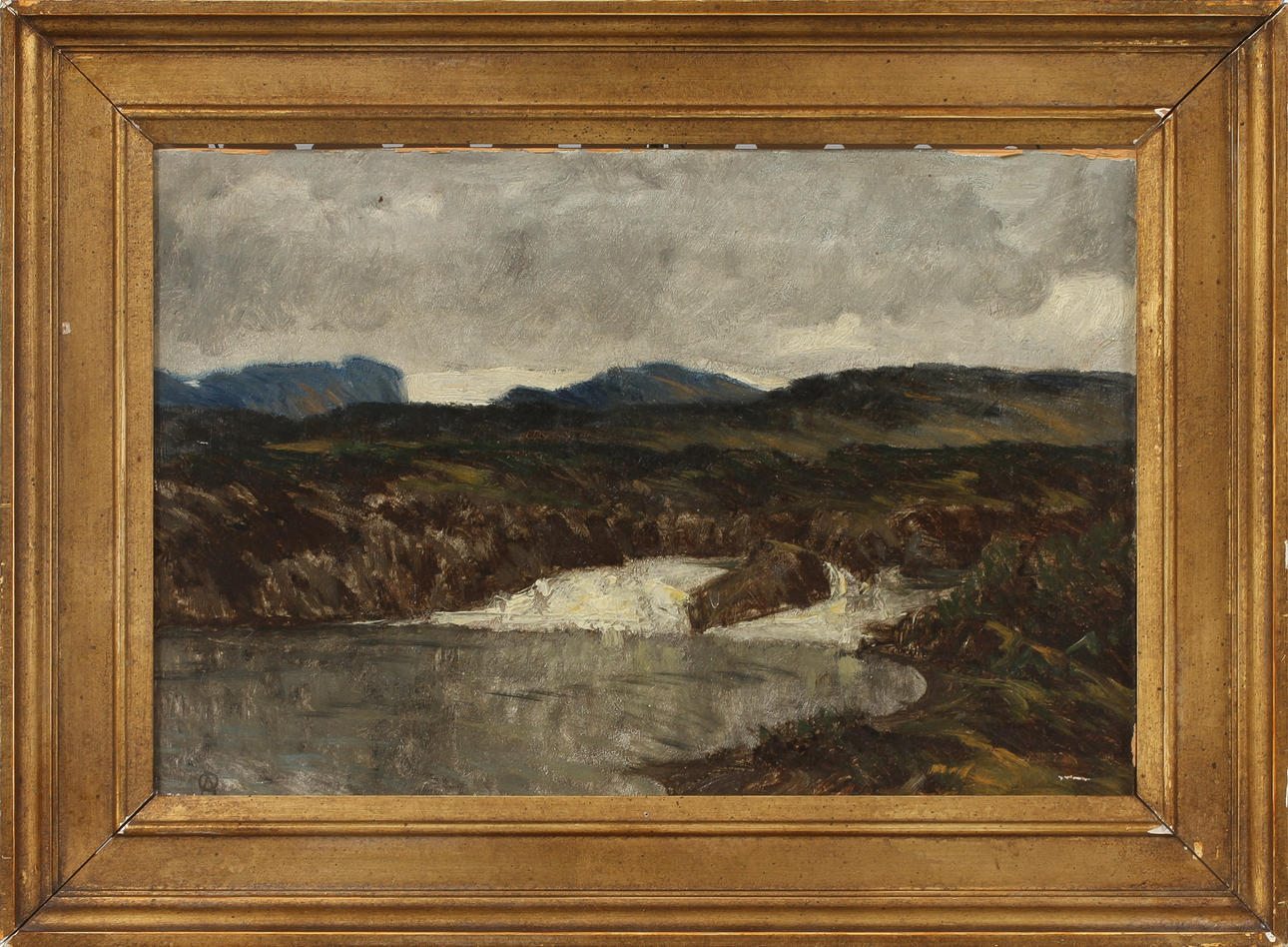 OLOF ARBORELIUS. Landskap, olja på pannå, monogramsignerad.