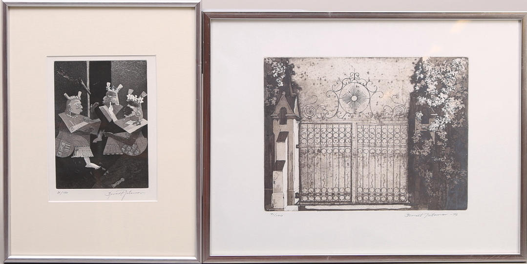 BERNDT JUTEMAR. Litografier 2 st, signerade och numrerade 31/150 och 71/100.