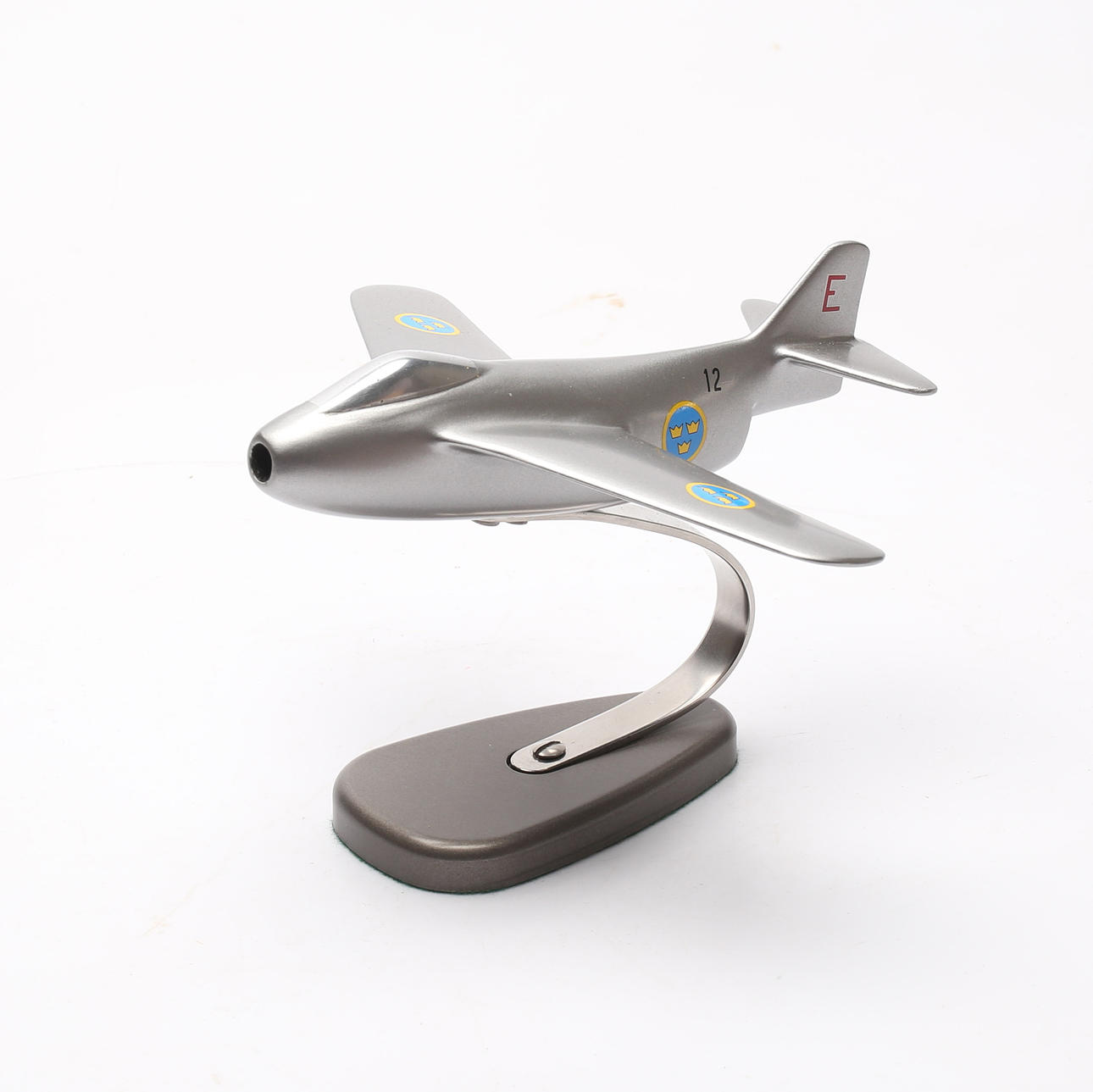 MODELO DE AVIÓN, aluminio, Saab 29 Tunnan.